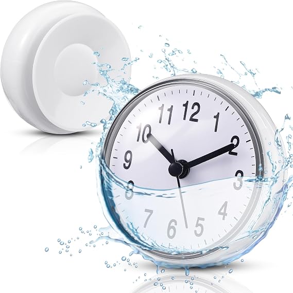 Weewooday Waterproof Bathroom Clock