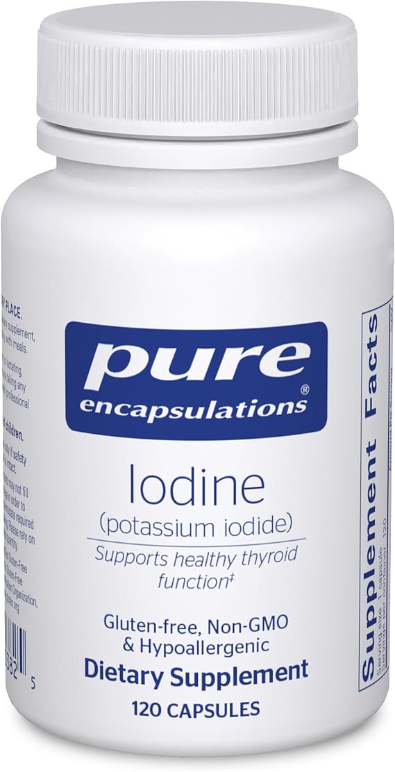 Pure Encapsulations Iodine, 120 Capsules | Supplement to Support The Thyroid and Help Maintain Healthy Cellular Metabolism*, with Premium Potassium Iodide