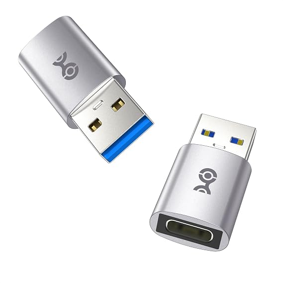 Cable Matters 2-Pack 10Gbps USB to USB C Adapter, USBA Male to USBC Female