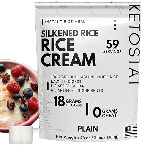 Rice Cream 3 LB Plain Jasmine White Rice Hot Cereal, 48 oz Scoop Included