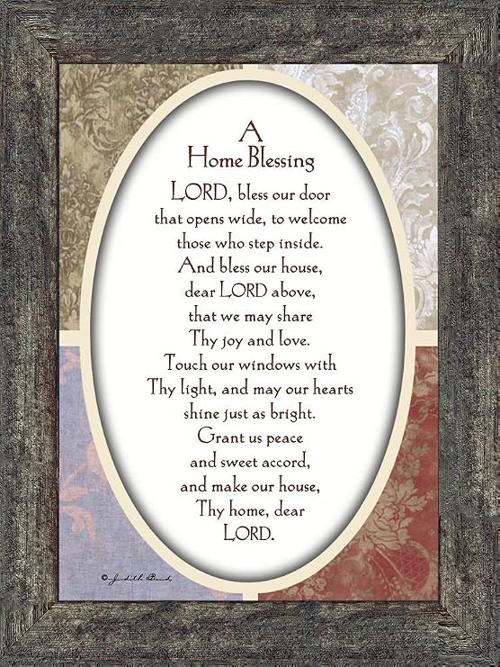 Vintage A Home Blessing, Poem Asking The Lord for Blessing Over Your Home, 7x9 77959BW