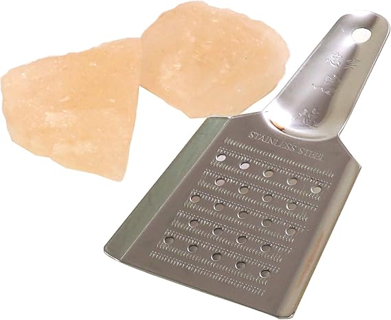 Honest Planning Chodo Seal Stainless Steel Grater for Rock Salt Includes Rock Salt