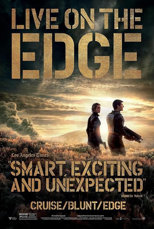 EDGE OF TOMORROW MOVIE POSTER 2 Sided ORIGINAL REVIEW 27x40 TOM CRUISE