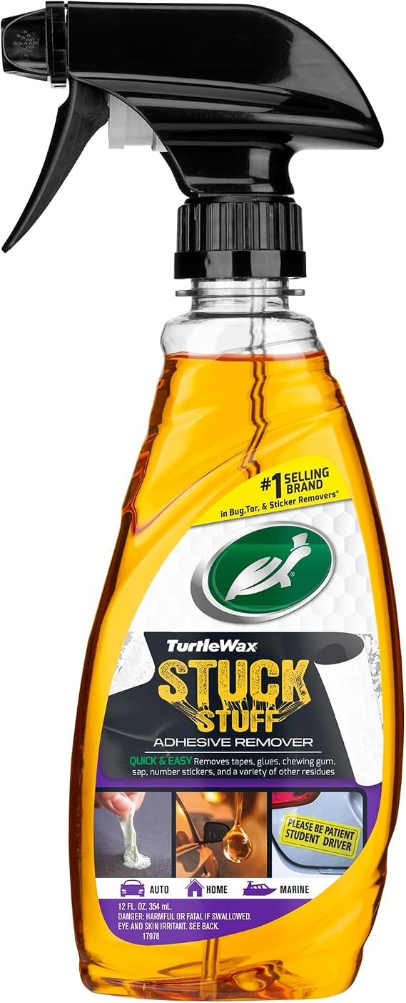 Turtle Wax Stuck Stuff 12oz Adhesive Remover Trigger Spray for Stickers, Decals, Tape & More
