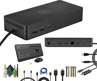 Dell SD25 Pro Smart Dock -USB-C Docking Station with 4 Display Support, USB-C, 130W Power Delivery, 2.5GbE, HDMI 2.1, Dual DP, USB-A  C Ports Compatible with Windows, macOS, Linux Bundle
