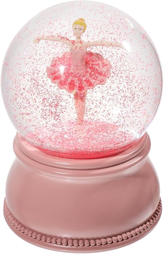 Ballerina Snow Globe for Girls, Christmas Snow Globes for Kids with Musical
