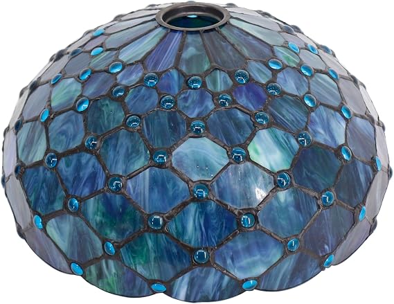 12 Inch Tiffany Lamp shade Replacement Only(Blue)