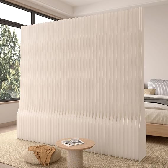 Paper Room Divider, Folding Privacy Paper Screen, Portable Partition Wall Dividers for Home Office Bedroom Studio Exhibition (78.7x10.2x70.9in)