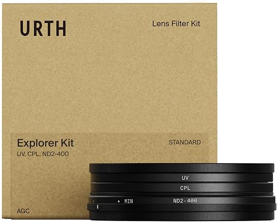 Urth 72mm 3-in-1 Explorer Lens Filter Kit | UV, Circular Polarizing (CPL), Variable Neutral Density ND2-400 Nano-Coated HD Optical Glass, Camera Filters with 2 Caps