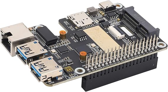 Mini PCIe Expansion Board, Gigabit Ethernet USB 3.2 Gen 1 HAT for Single Board Computer, Support 4G LTE Module High Speed Data