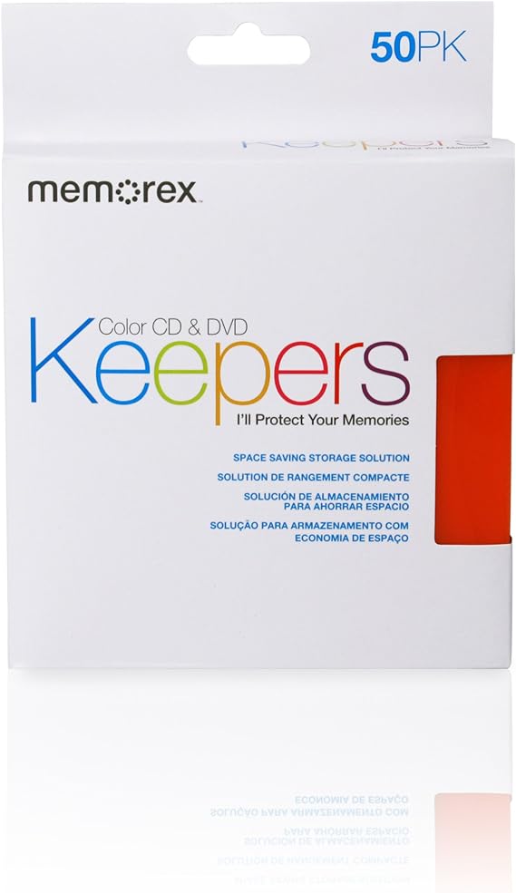Memorex CD/DVD Keepers - Plastic Sleeves - 50 Pack