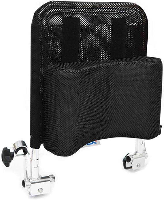 Wheelchair Headrest Backrest,Headrest Neck Support Comfortable Seat Back Cushion U Type Pillow Adjustable Angle Low Repulsion Breathable Universal Wheelchair Accessories Toilet Chair(Black)