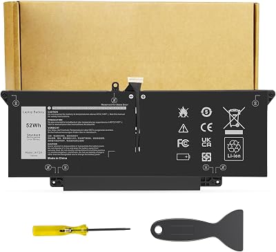 Futurebatt JHT2H Replacement Laptop Battery for Dell Latitude 7310 7410 Latitude 7410 Chromebook Enterprise Series P34S P34S001 Y7HR3 35J09 4V5X2 HRGYV WY9MP XMV7T 009YYF 7CXN6 T3JWC XMT81 7.6V 52Wh