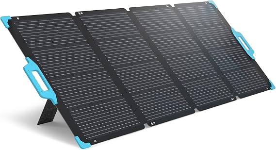 Renogy 220 Watt Portable Solar Panel for Power Plants 12V Foldable Solar Panel Camping RV 22% Efficiency Mono Solar Module with IP67 ETFE Laminate Offgrid Adjustable Kickstand