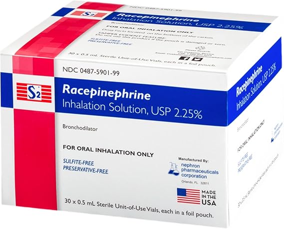 12458900 S2 Racepinephrine Inhalation Solution - Pack of 30
