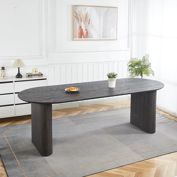 Expandable Dining Table,Wood Extendable Dining Room Kitchen Dinner Table, Long Dining Table for Kitchen