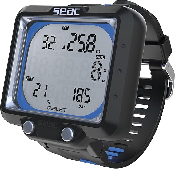 SEAC Tablet, Dive Computer with Built-in Bluetooth, Handles up to 3 Blends Gas Mixes, With A Large Display, Wireless Connection
