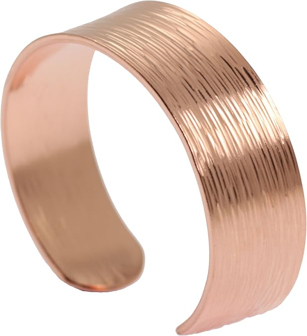 Chased Copper Cuff Bracelet Handmade Jewelry - 100% Solid Uncoated Copper