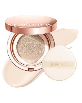 SKINTIFIC Full Coverage Cushion Foundation #10C Shell| Satin Glow Finish, Oil-Control & Waterproof, Buildable Tattoo Cover Cushion for All Skin Types