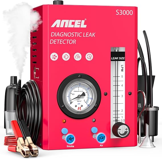 ANCEL S3000 Automotive Smoke Machine, EVAP Vacuum Leak Tester with Air Pump