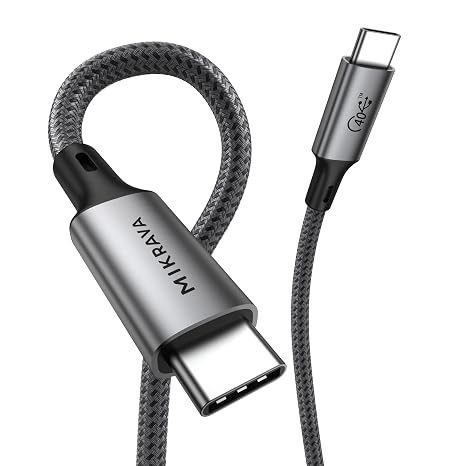 USB 4.0 40GBPS USB C Veri Kablosu, 240W USB C Şarj Kablosu, 8K@60hz 4K@240Hz 2K@360Hz Thunderbolt 4 Görüntü Kablosu, MacBook, Monitör, Docking İstasyonu, iPhone ile Uyumlu - 1.8 Metre