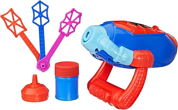 Spidey and His Amazing Friends Marvel Water Web Electronic Bubble Slinger Superhero Role Play Toy for Kids Ages 3+
