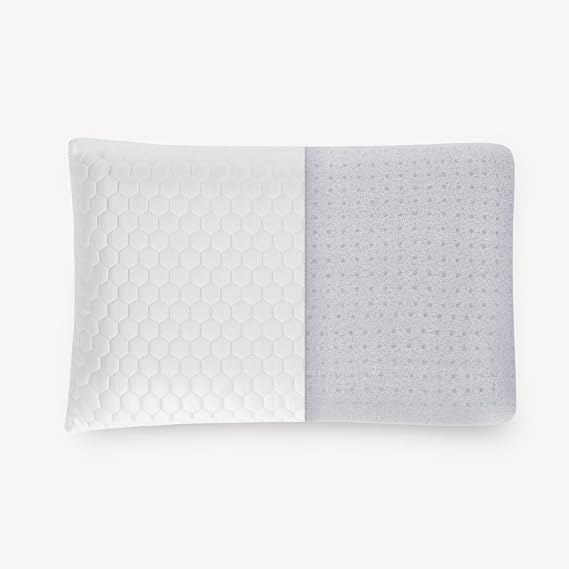 Leesa Ultra Cool Memory Foam Pillow, Low Loft, Standard Size, Cooling Pillow, Stomach and Back Sleeper Pillow, 30 Night Trial