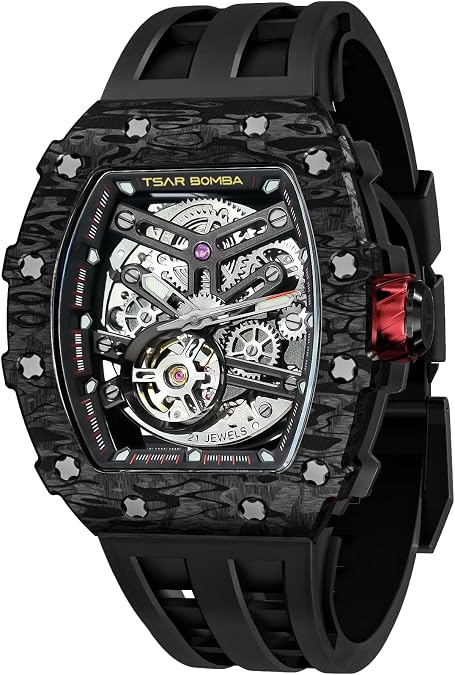 Tsar Bomba Automatic Watches for Men 50M Waterproof Luxury Mens Watch