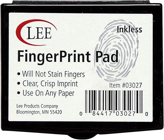 Lee Fingerprint Ink Pad, Black