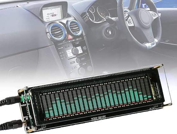 Music Rhythm Spectrum Light, LED Music Spectrum Indicator, Audio Spectrum Analyzer with 8 Spectrum Display Effects, Brightness and Balance Adjustable, for Computer, Decoration, Gift
