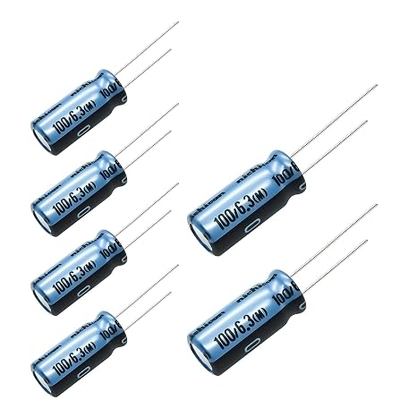 6 pcs Nichicon KA Capacitors 6.3V 100uf Audio Grade