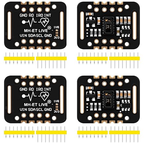 4pcs MAX30102 Heart Rate Pulse Blood Oxygen Concentration Detection Sensor Module for Arduino