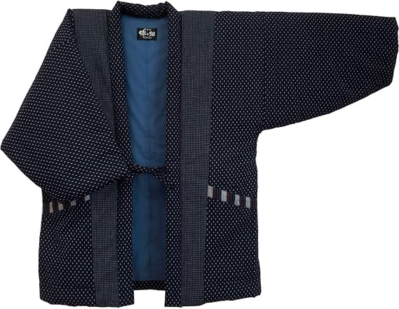 WATANOSATO Hail pattern Hanten (Cotton jacket made in Japan Kimono-style) Men's