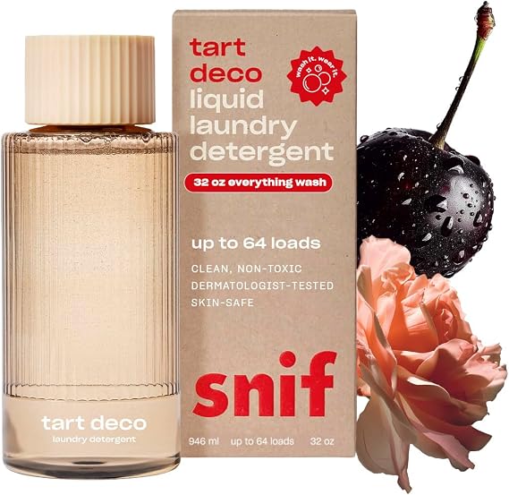 Snif Tart Deco Scented Liquid Laundry Detergent, Non-Toxic, 64 Loads, 32oz