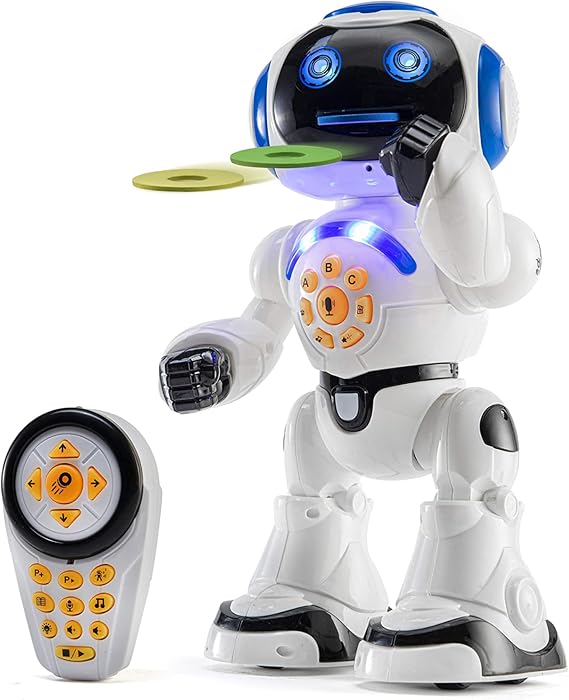 Top Race Programmable LED RC Robot Toys - Interactive 12-inch Tall Dancing and Talking Robot for Kids
