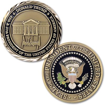 Donald Trump 45th and 47th President of The United States Challenge Coin 2 inches in Diameter