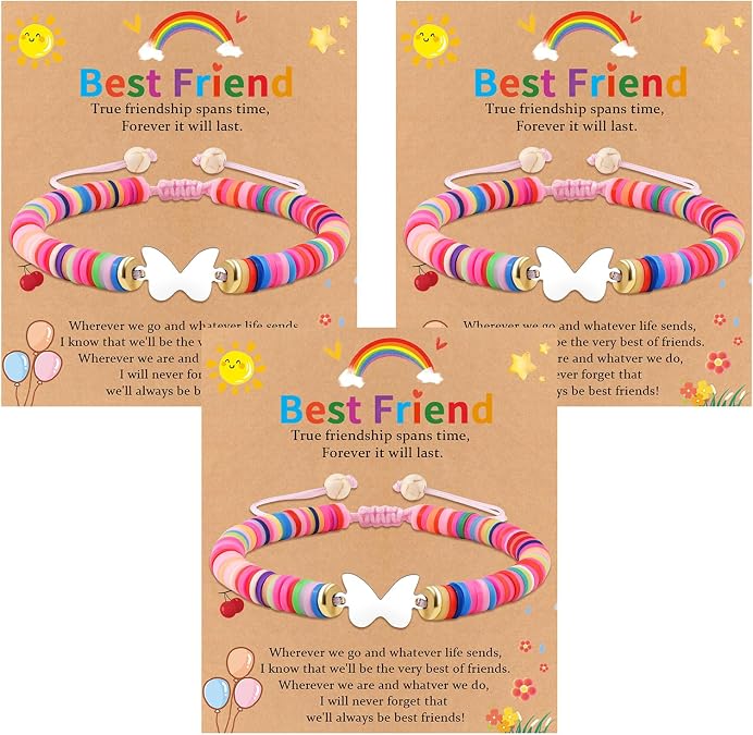 3/4 Pcs Best Friend Bracelet Friendship Gifts for Women Girls