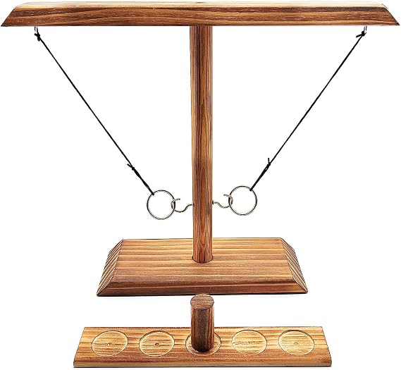 Ring Hook Games for Adults,Hook and Ring Game,Yard Games,Patio Decor,Wooden Hook and Ring Game for Bars,Home,Party,15.5" X 13" Large Size.