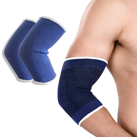 2Pcs Elbow Compression Sleeve, Highly Elastic Elbow Support Women Tennis Elbow Compression Support Sleeve, Elbow Pads for Sports Protection And Pain Relief