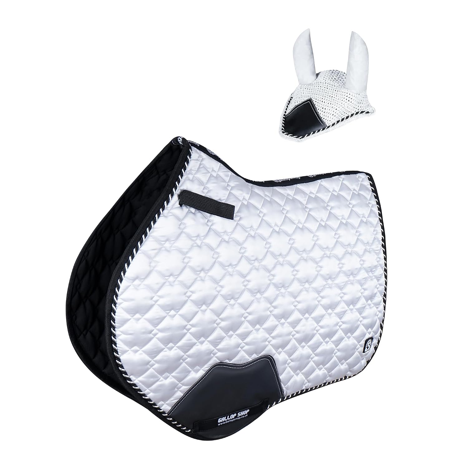 Close Contact Diamond Cut  Horse Pad  Horse Saddle Pad White, Full