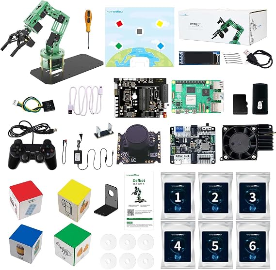 Yahboom 6DOF Robotic Arm for Raspberry Pi 5 ROS2,3D AI Vision Camera