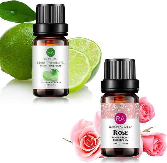 RAINBOW ABBY Rose and Lime Essential Oil Set