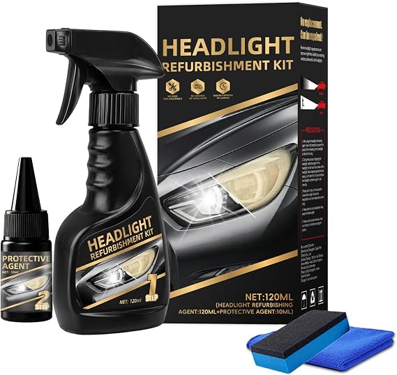 Headlight Restoration Kit,Headlight Restoration,Headlight Cleaner Oxidized & Yellowed Lens Repair with Protective Coating,Head Light Restoring Kit,Headlight Cleaner and Restorer Kit(1Set)