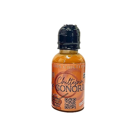 Chiltepin Sonora Hot Sauce, 100% Chiltepin Pepper, 125ml