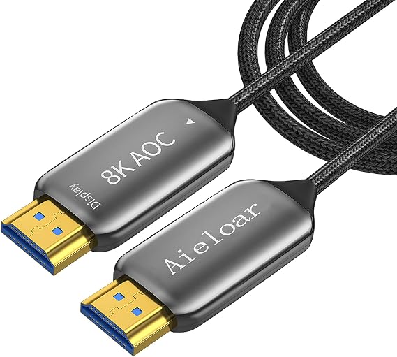 Fiber Optic HDMI 2.1 Cable 65ft, 8K HDMI Cable 60Hz Support with Ultra High Speed 48Gbps,4K@120Hz,Dynamic HDR10,eARC,HDCP2.2
