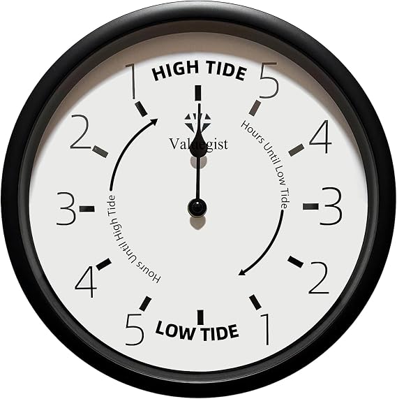 Tide Clock 10 inch Nautical Wall Hanging Boat Using Tide Clock High Tide Low Tide, Nautical Wall Clock for Weather Station, Wall Decor, Boat Accessories