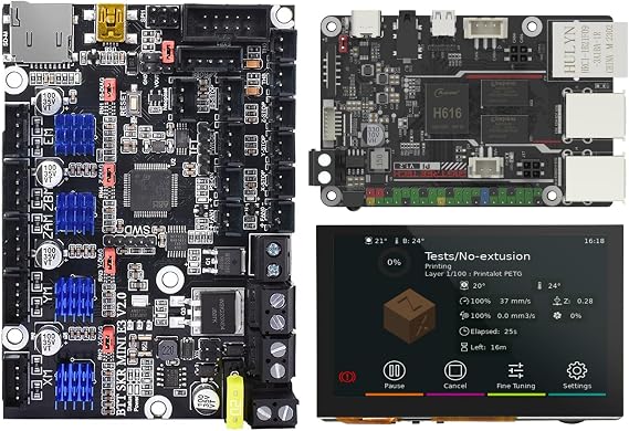 BIGTREETECH SKR MINI E3 V2.0 Control Board + HDMI5 V1.2 Touch Screen + BTT PI V1.2 Board for Ender 3/Ender 3 V2/Ender 3 Pro Upgrade to Klipper Touch Screen