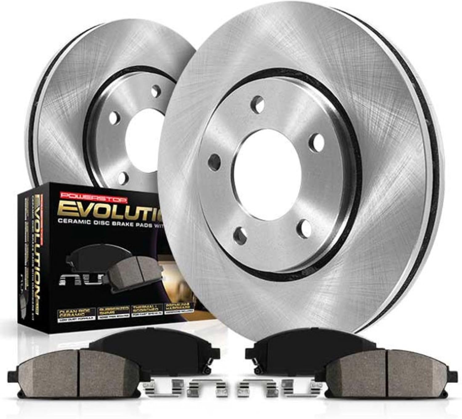 Power Stop Brake Kit For 2011-2024 Nissan Leaf | 2014-2020 Nissan Rogue | 2017-2022 Rogue Sport [Model Specific] Rear Autospecialty Replacement OE Brake Rotors & Ceramic Brake Pads KOE6761
