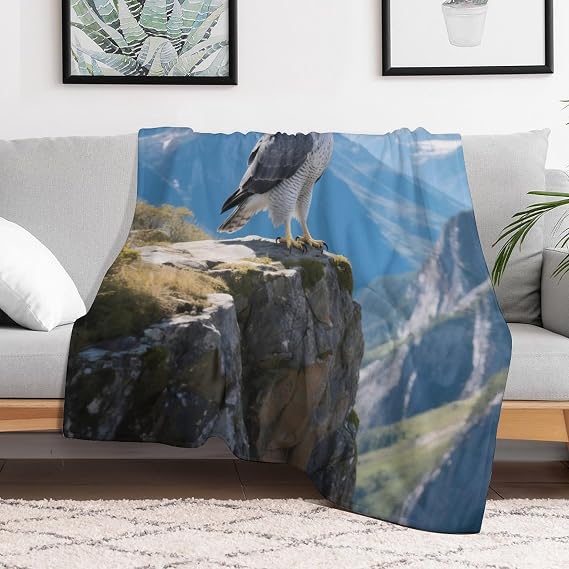 Soft Throw Blanket for Couch 30x40 Warm Cozy Flannel Fleece Blanket Lightweight Goshawk Bed Throw Blankets for Sofa Travel Bedroom Living Room Home Decor All Seasons