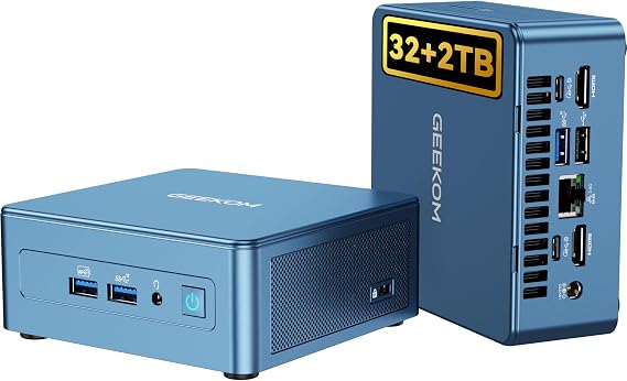 GEEKOM IT13 Mini PC, Intel i9-13900H(5.4GHz), 32GB RAM 2TB NVMe SSD